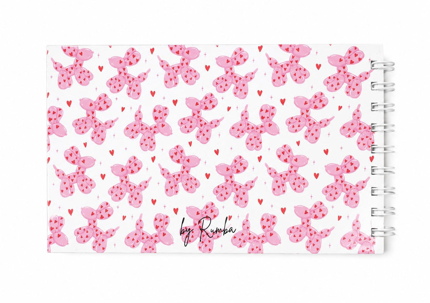 Pink balloon dog Index card Binder