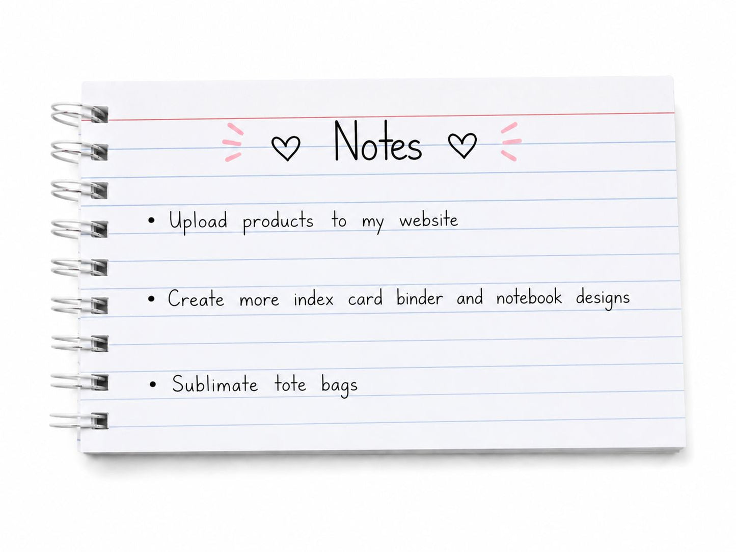 Pink balloon dog Index card Binder