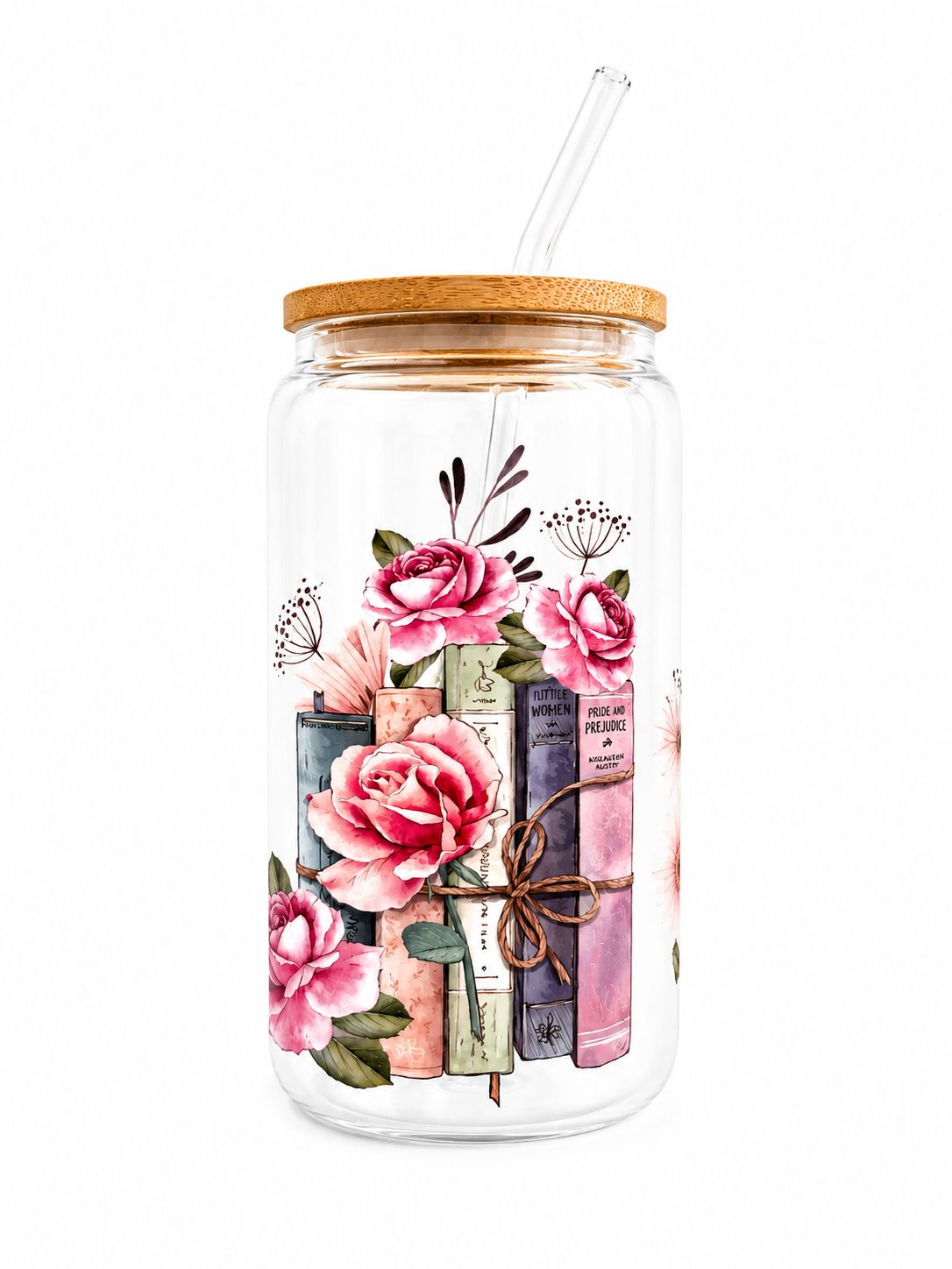 Just a Girl who loves books - 16oz Glass cup