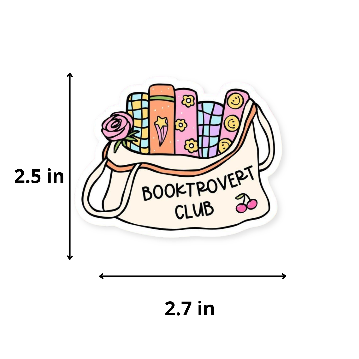 Booktrovert Club Sticker