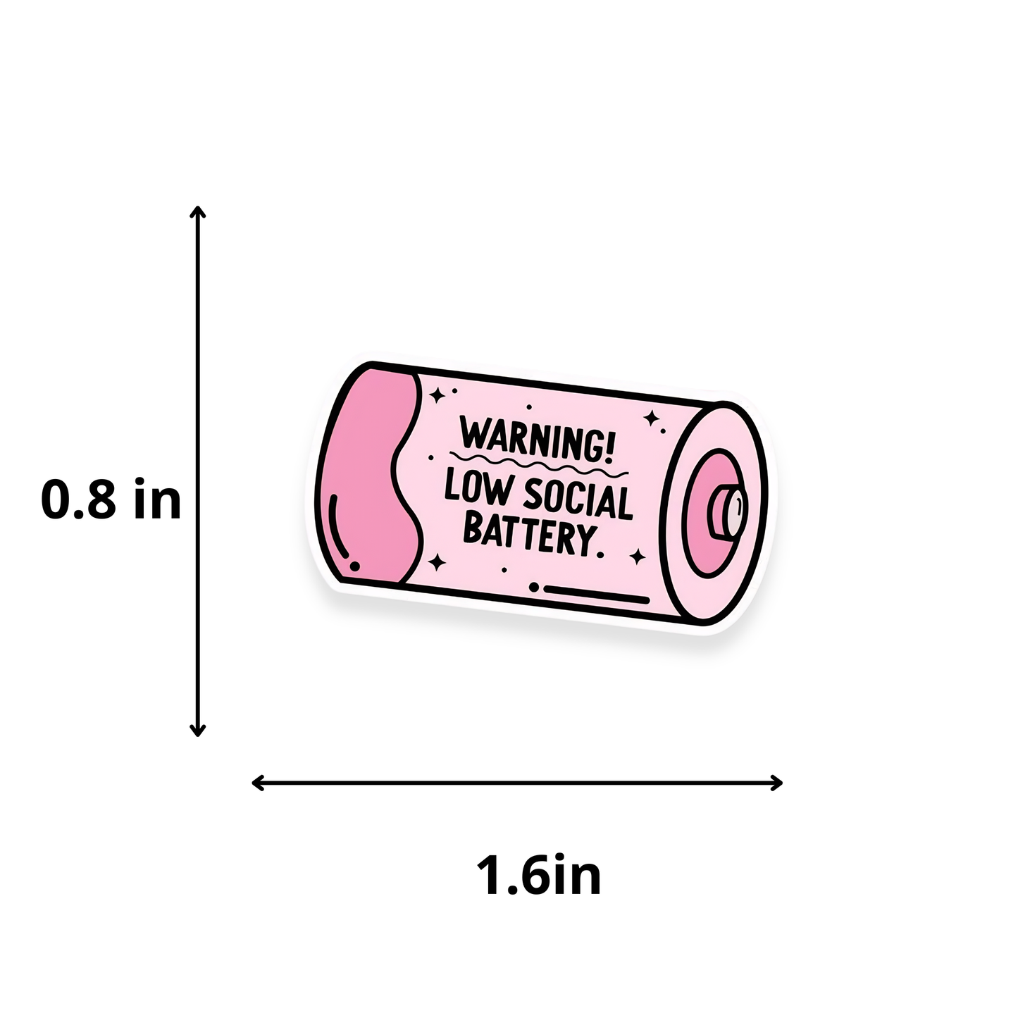 Low Social Battery Sticker