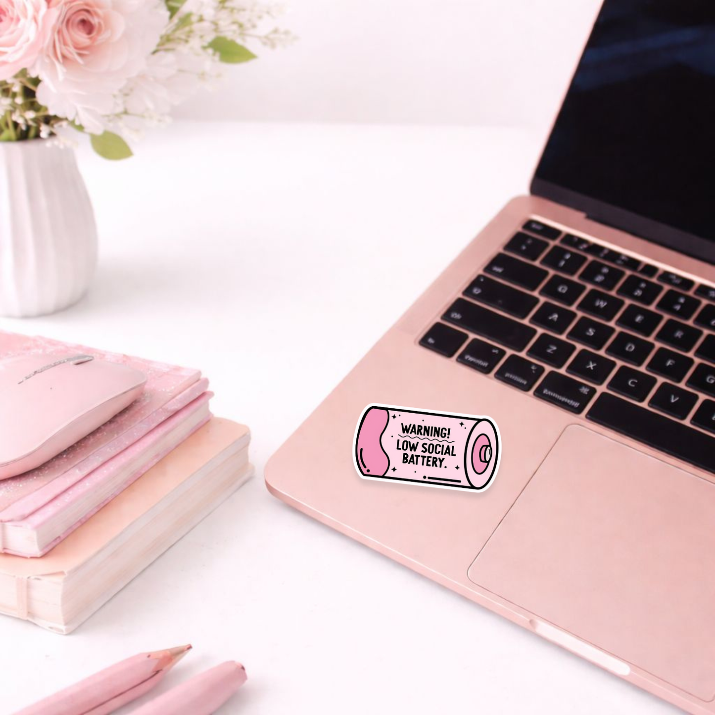 Low Social Battery Sticker